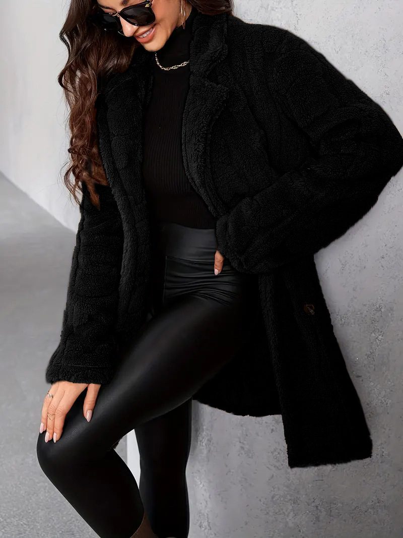 Fashion Personality New Loose Overcoat Women – Black