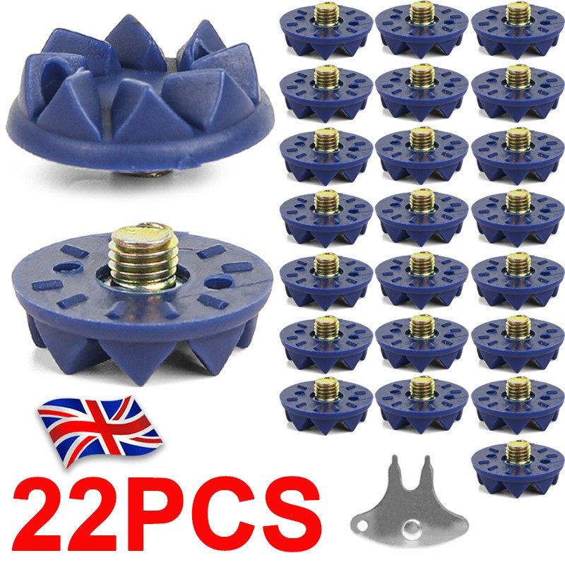 22x Blue Cricket Spikes Screw In Studs Shoe Accessories With Tool U – view 4