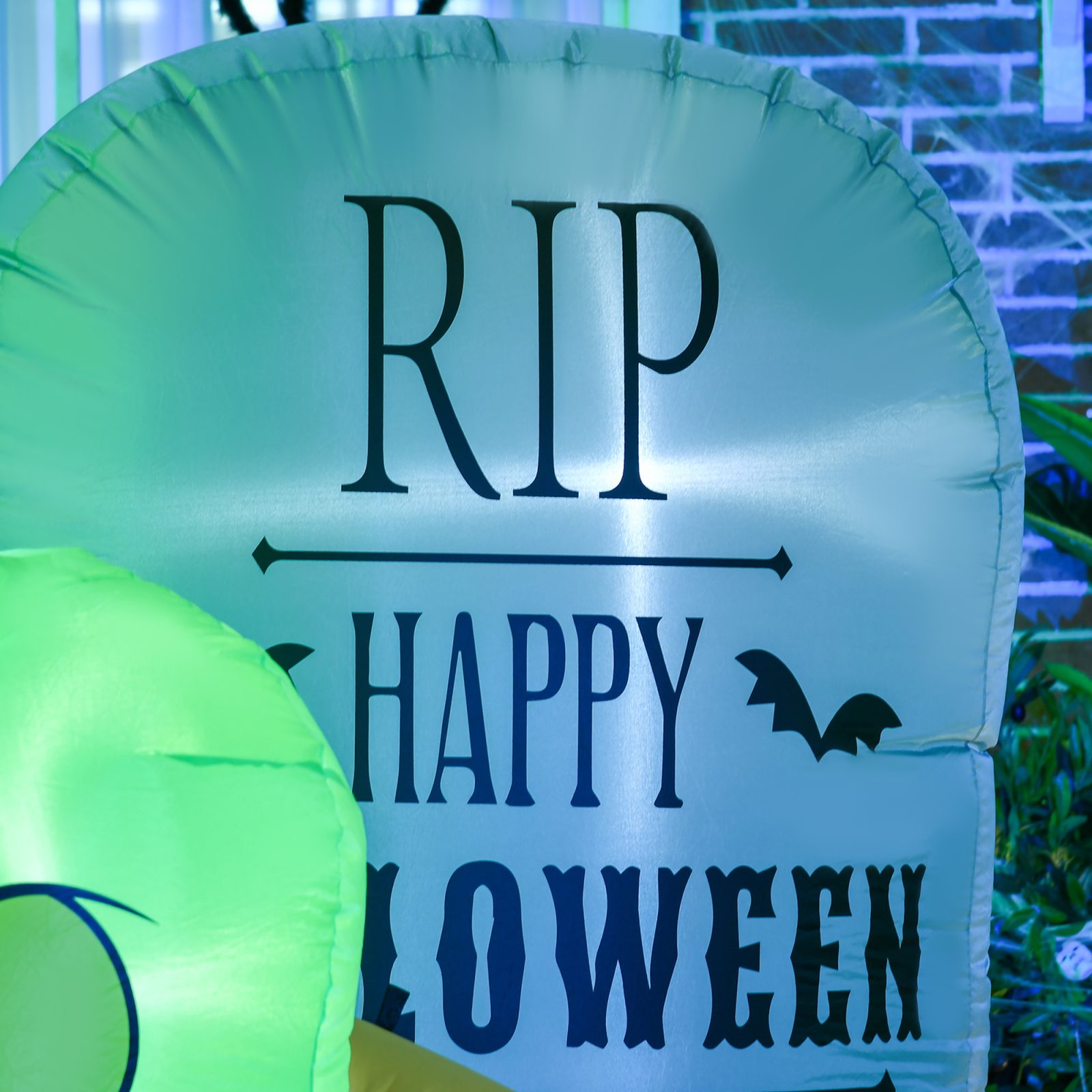 5FT Halloween Inflatables Ghost And Tombstone, Blow Up Outdoor Halloween Decorations With Build-in LED Lights For Garden, Lawn, Party – view 10