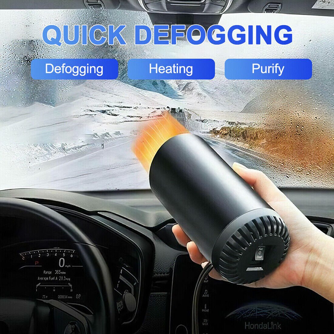 12V Car Heater Demister Defogger Practical Window Windshield Defogging Defrosting Heater Heating Cooling Fan Auto Accessories – view 7