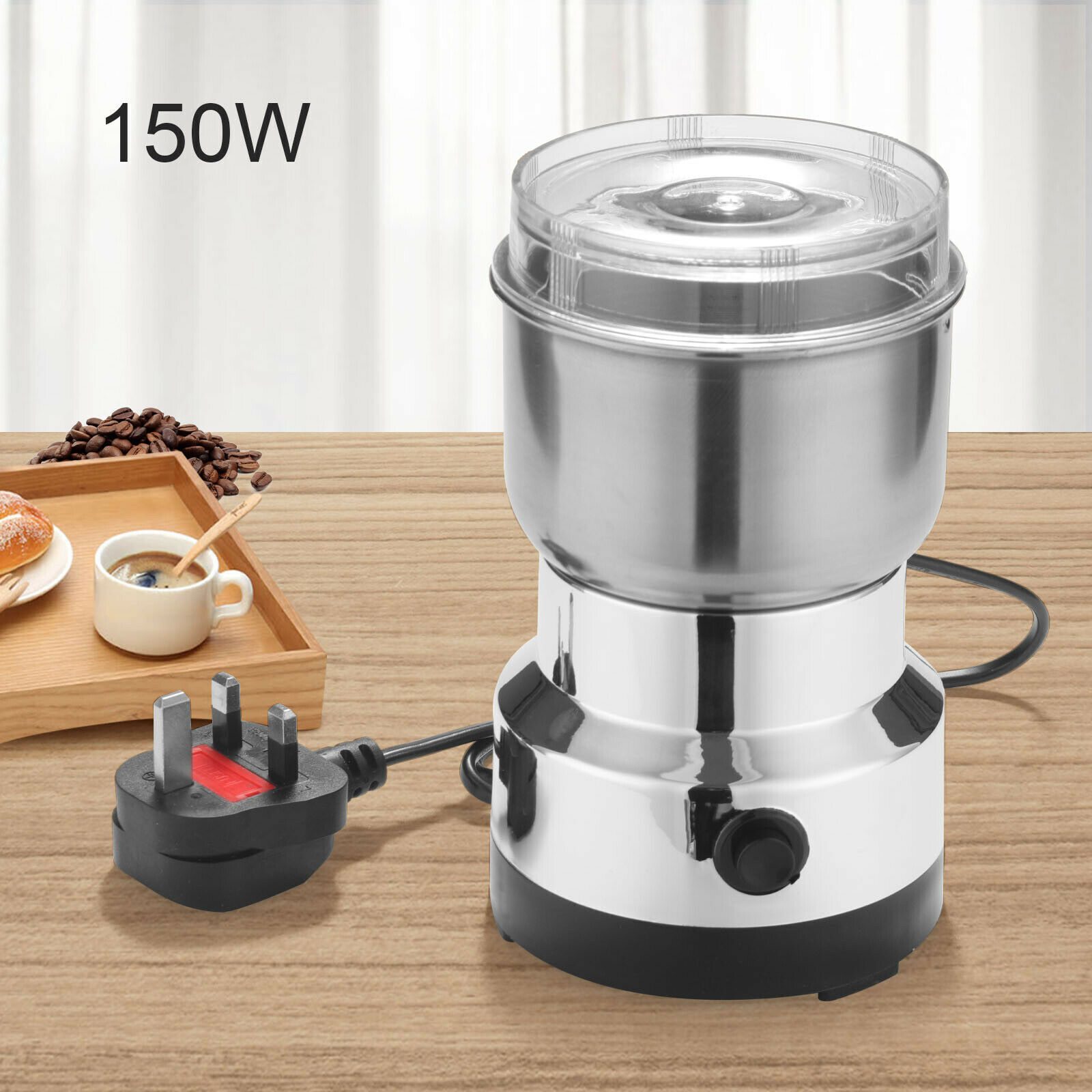 Electric Coffee Grinder Grinding Milling Nut Bean Spice Matte Blade Blender UK – view 11