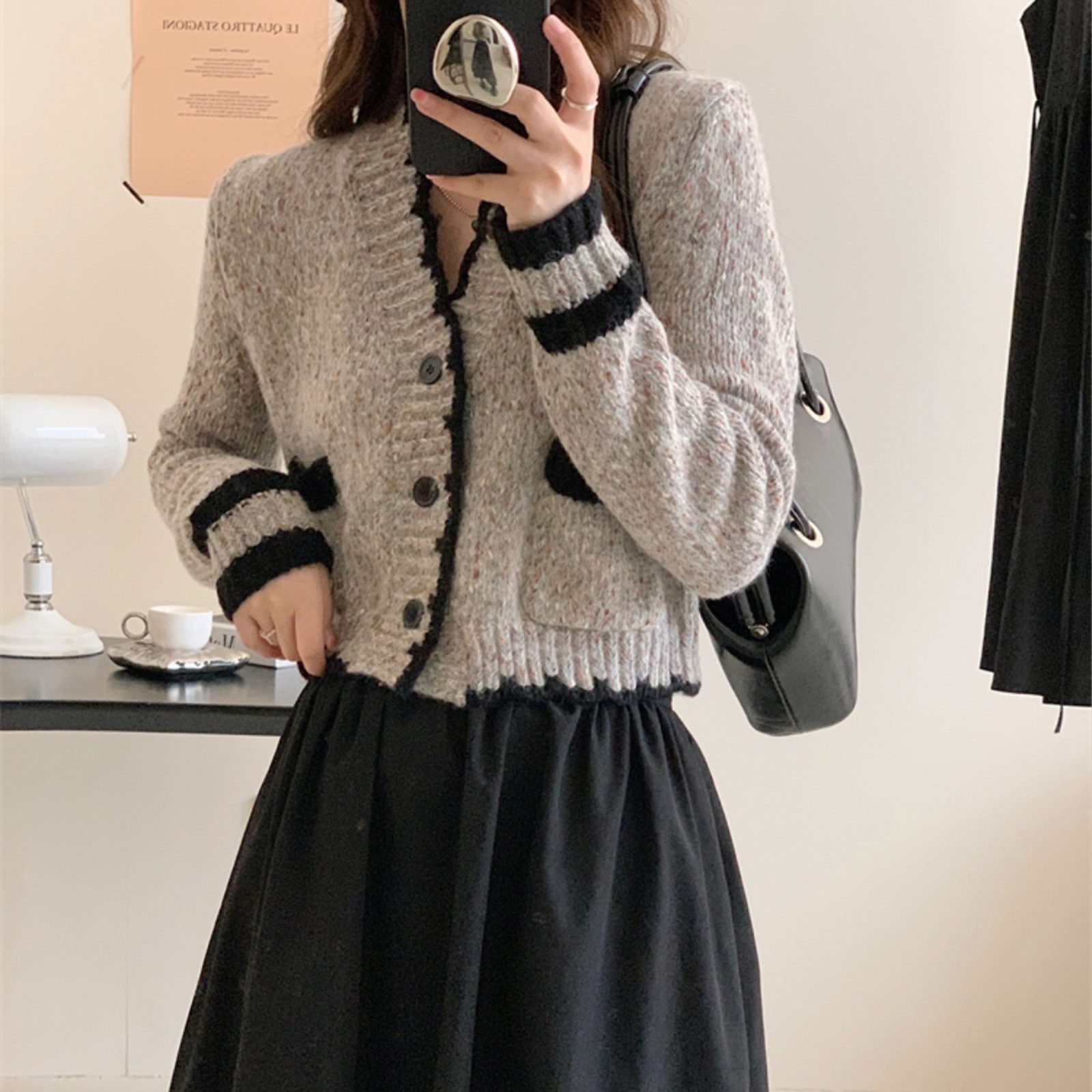 French Style Sweater Cardigan, Women's Spring Knitted Sweater, Kintted Top, Knitwear, Spring Clothing, Womens Clothing – view 7