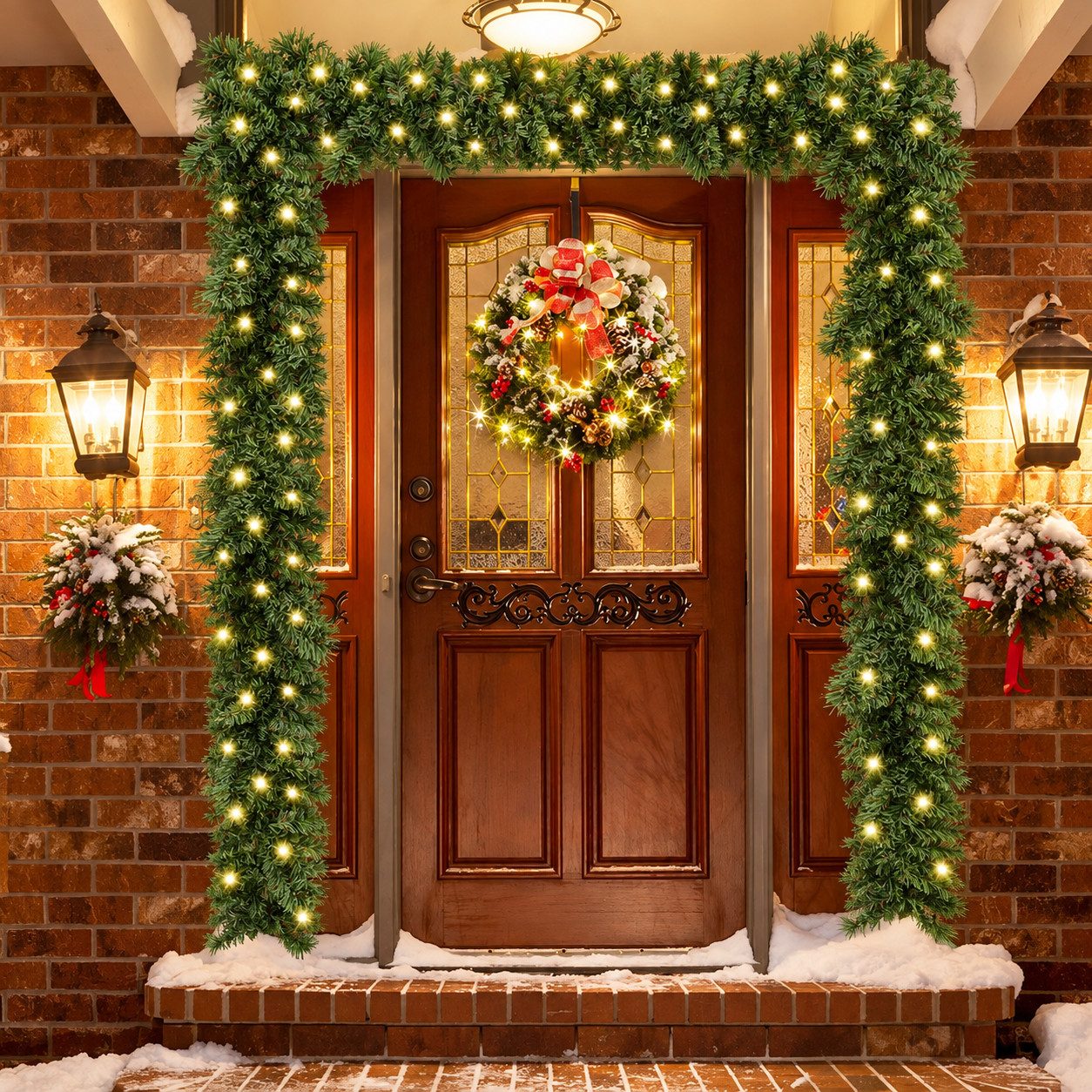 9ft12ft Christmas Garland Decoration Door Wreath Xmas Fireplace – 3.6m