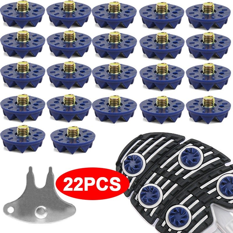 22x Blue Cricket Spikes Screw In Studs Shoe Accessories With Tool U – UKC407101