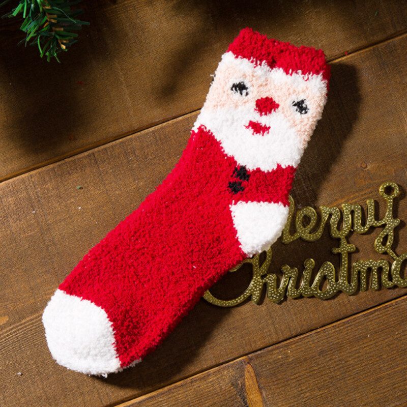 5 Pairs Christmas Soft Ladies Fluffy Lounge Cosy Bed Socks Winter Warm Gift Bag – view 4